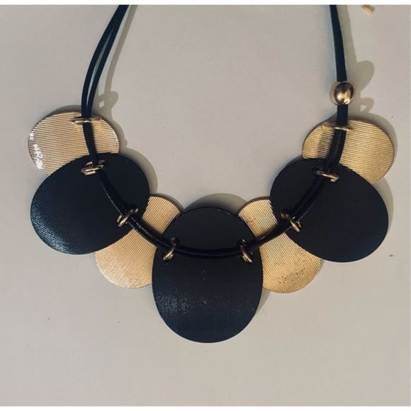 CUTE BLACK AND GOLD BOHI CHOKER NECKLACE - Picture 3 of 8